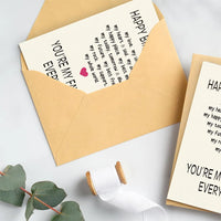 Favorite Everything Birthday Greeting Card