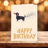 Hilarious Farting Dachshund Birthday Card