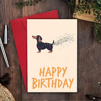 Hilarious Farting Dachshund Birthday Card