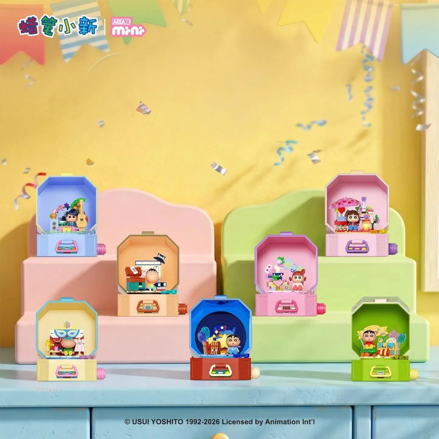 AREA-X Mini Shinchan Party March Building Blocks Blind Box