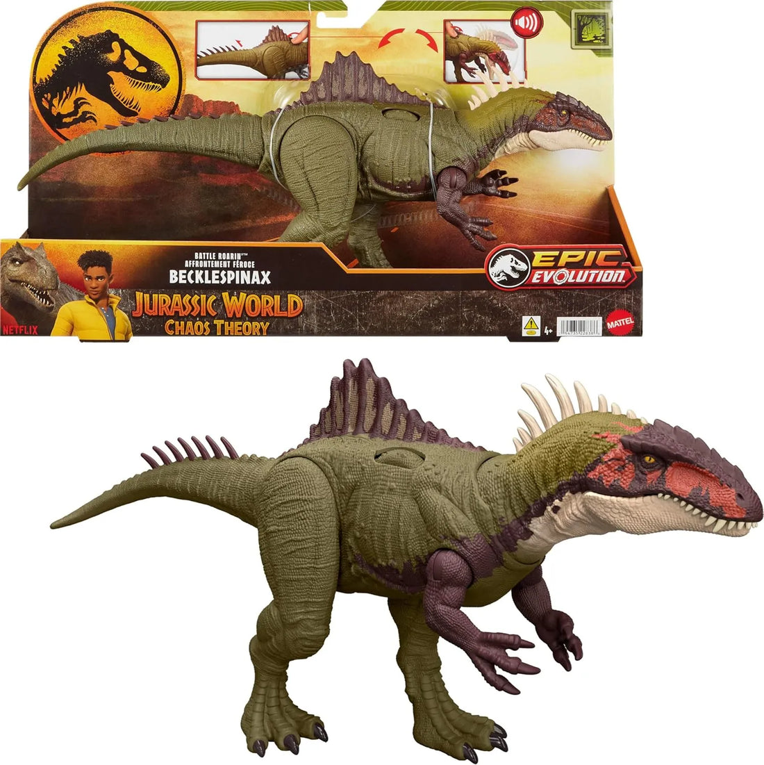 Jurassic World Battle Roarin' Becklespinax Model