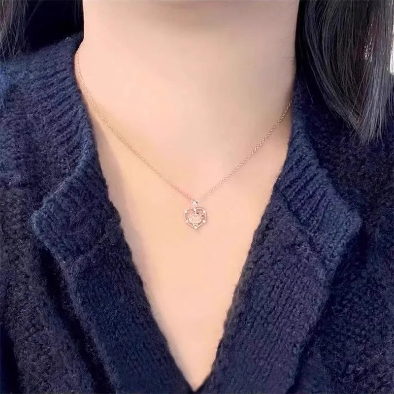 Sanrio 50th Anniversary Hello Kitty Rose Gold Heart Pendant