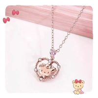 Sanrio 50th Anniversary Hello Kitty Rose Gold Heart Pendant