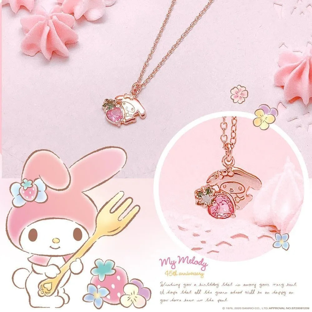 Sanrio My Melody Gemstone Pendant Necklace (Set of 2)