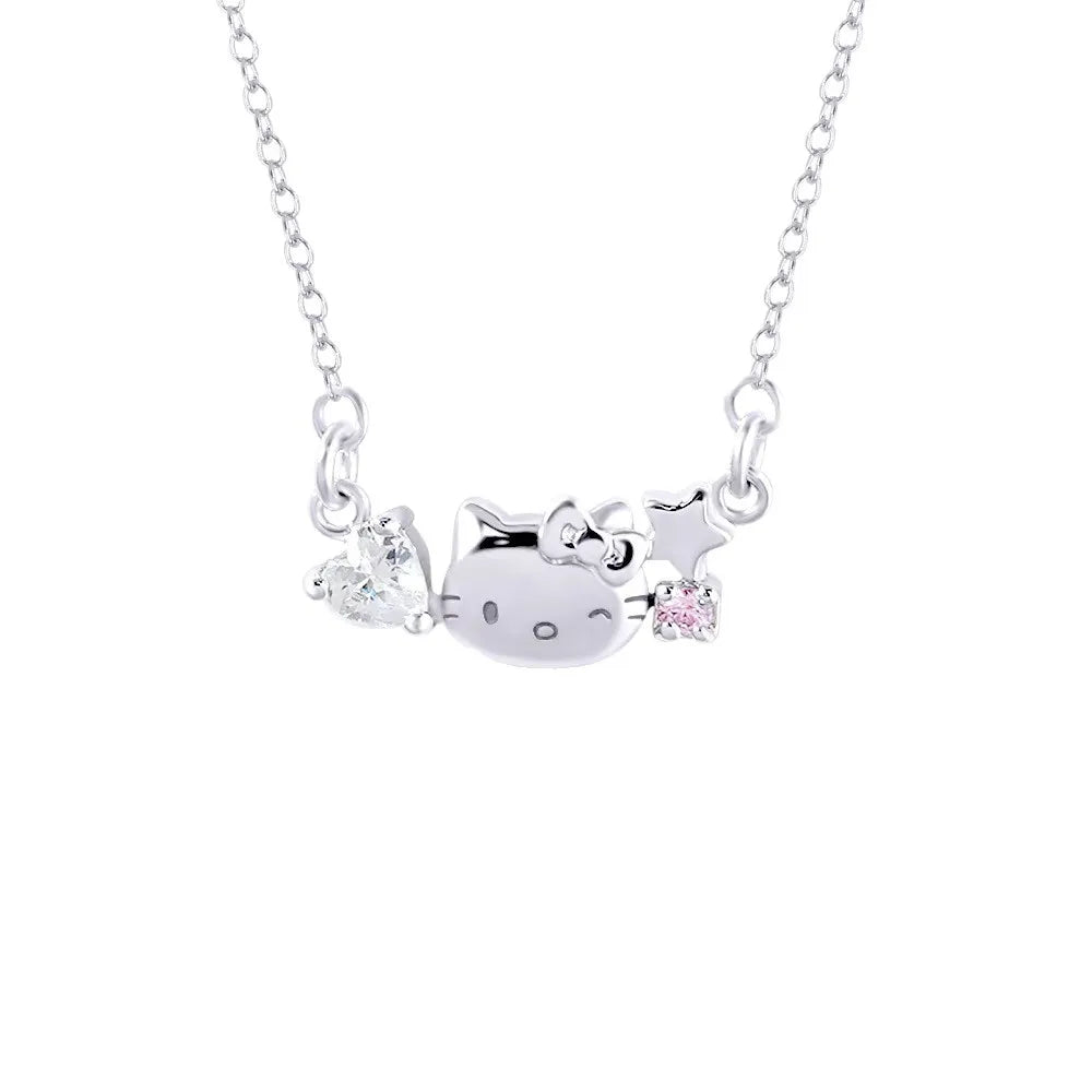 Love & Peace x Story+ Hello Kitty Silver Pendant Necklace