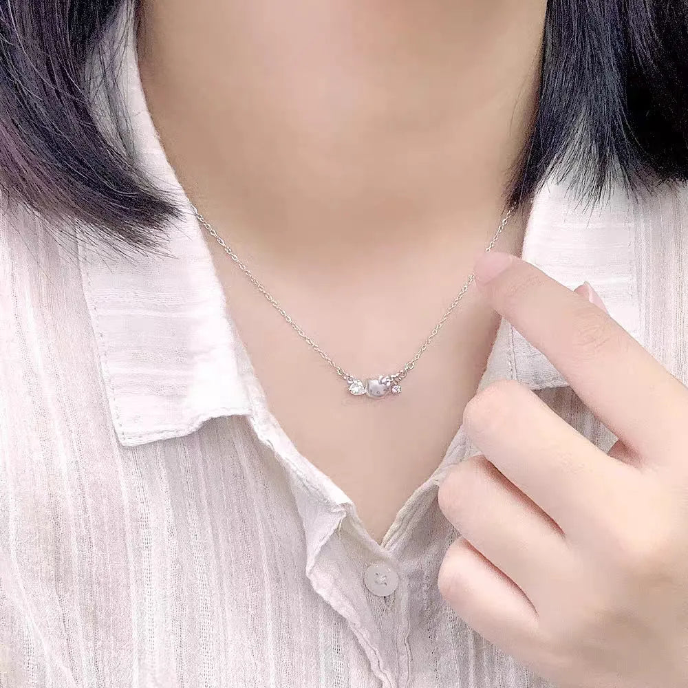 Love & Peace x Story+ Hello Kitty Silver Pendant Necklace