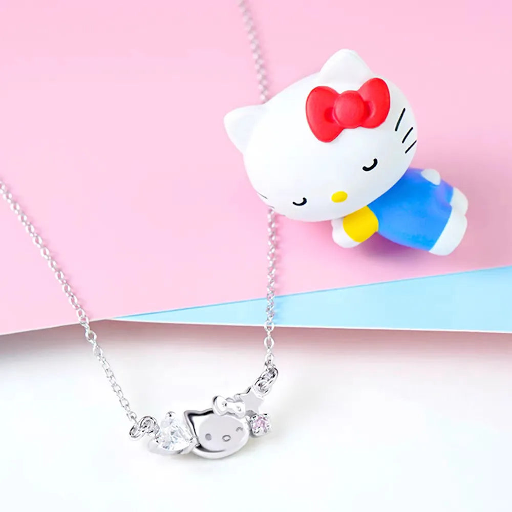 Love & Peace x Story+ Hello Kitty Silver Pendant Necklace
