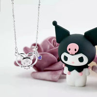 Sanrio Kuromi Heart Frame Purple Gemstone Necklace