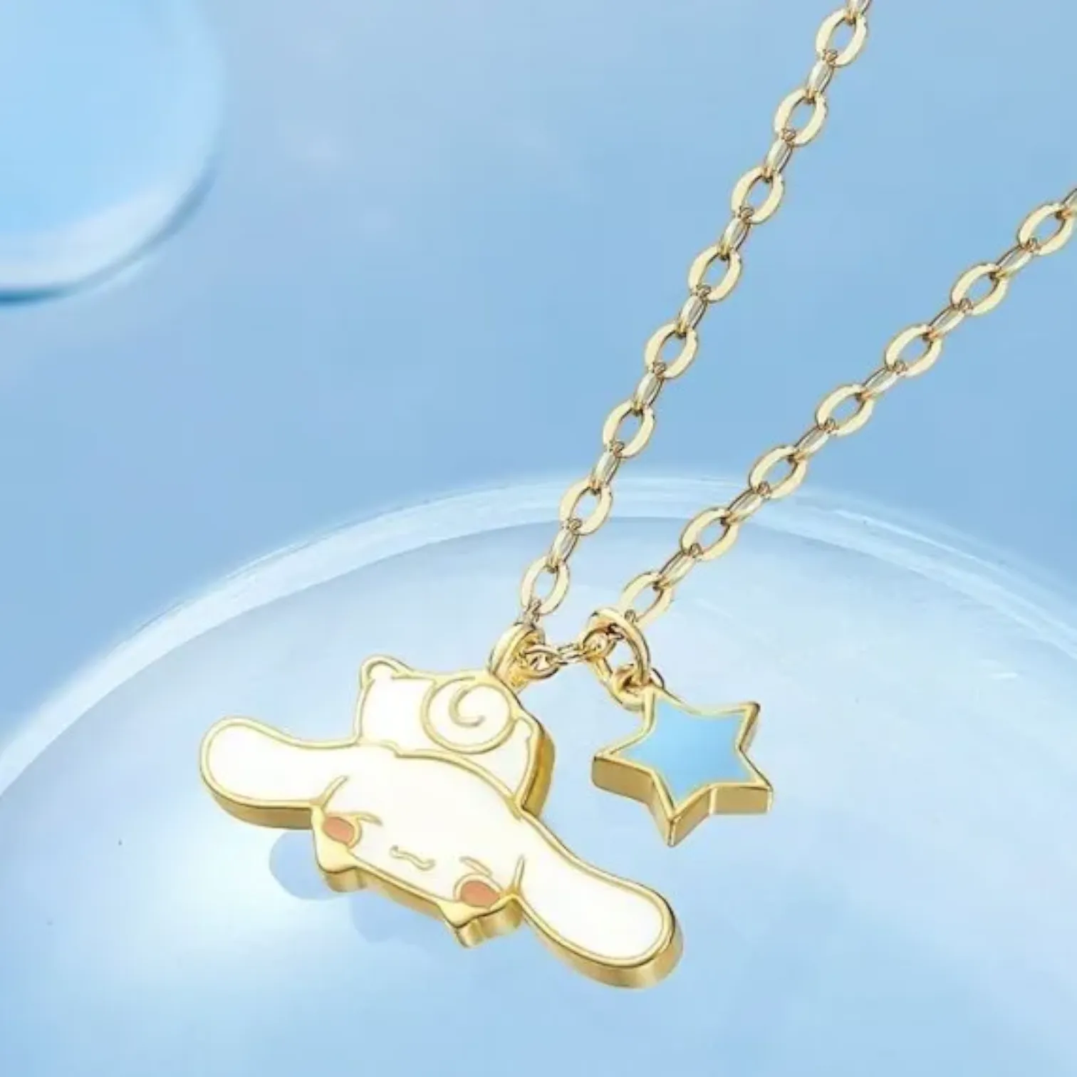 Sanrio Cinnamoroll & My Melody Enamel Pendant Necklace