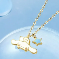 Sanrio Cinnamoroll & My Melody Enamel Pendant Necklace