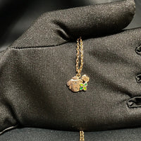Sanrio x Story+ Pompompurin Clover Gold Pendant Necklace
