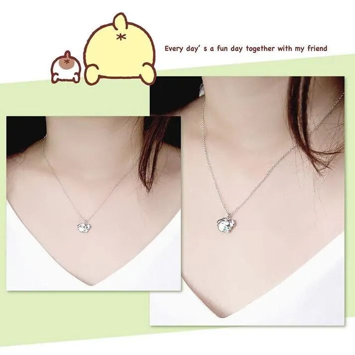 Sanrio x Story+ Pompompurin Clover Gold Pendant Necklace