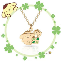 Sanrio x Story+ Pompompurin Clover Gold Pendant Necklace