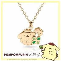 Sanrio x Story+ Pompompurin Clover Gold Pendant Necklace