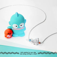 Sanrio Hangyodon & Sayuri Gemstone Silver Pendant Necklace