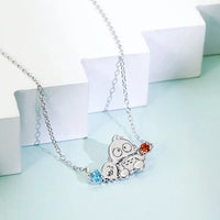 Sanrio Hangyodon & Sayuri Gemstone Silver Pendant Necklace