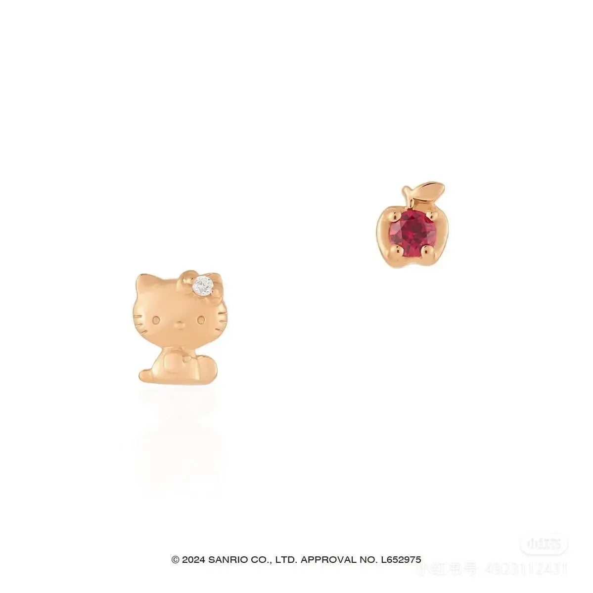 Sanrio Hello Kitty Rose Gold Gemstone Jewelry Set