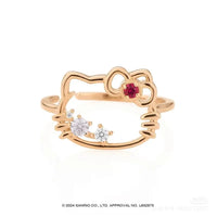 Sanrio Hello Kitty Rose Gold Gemstone Jewelry Set