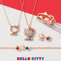Sanrio Hello Kitty Rose Gold Gemstone Jewelry Set