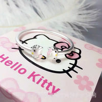 Sanrio Hello Kitty Matte Silver Cuff Bangles