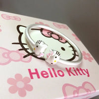 Sanrio Hello Kitty Matte Silver Cuff Bangles