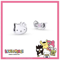 Sanrio x Story+ Hello Kitty Gemstone Silver Stud Earrings