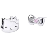 Sanrio x Story+ Hello Kitty Gemstone Silver Stud Earrings