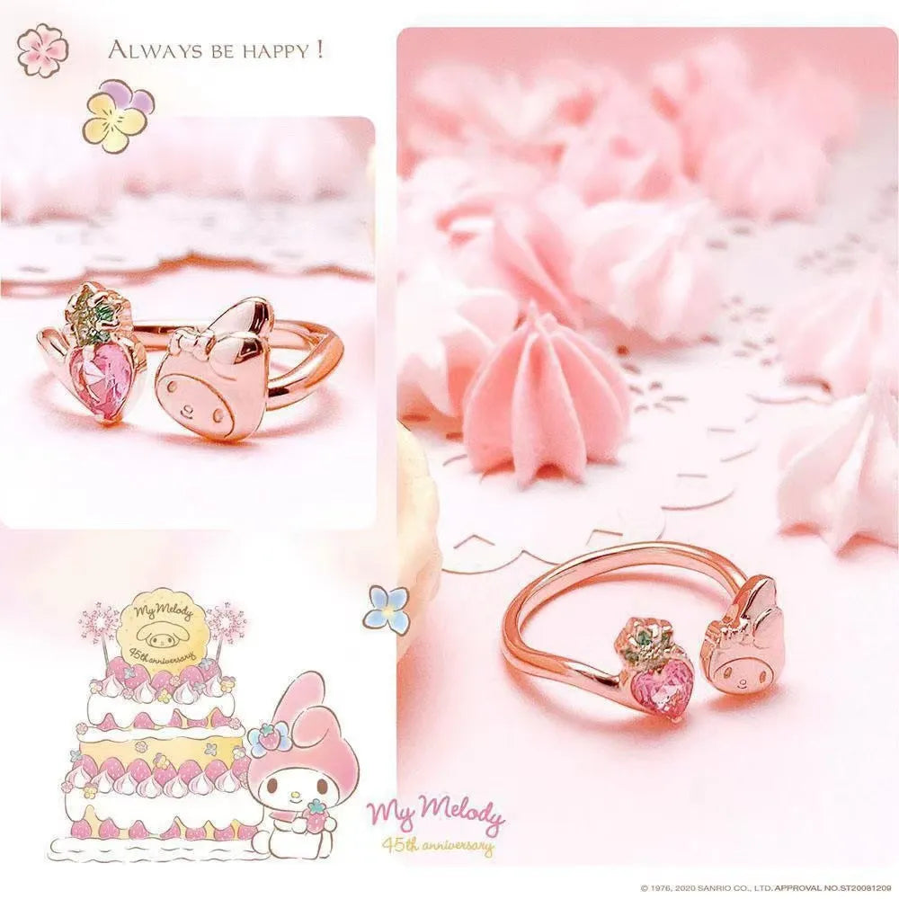 Sanrio 45th Anniversary Strawberry Gemstone Ring
