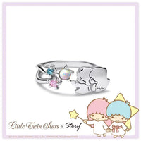 Sanrio x Story+ Little Twin Stars Opal & Gemstone Silver Ring