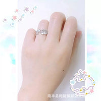 Sanrio x Story+ Little Twin Stars Opal & Gemstone Silver Ring