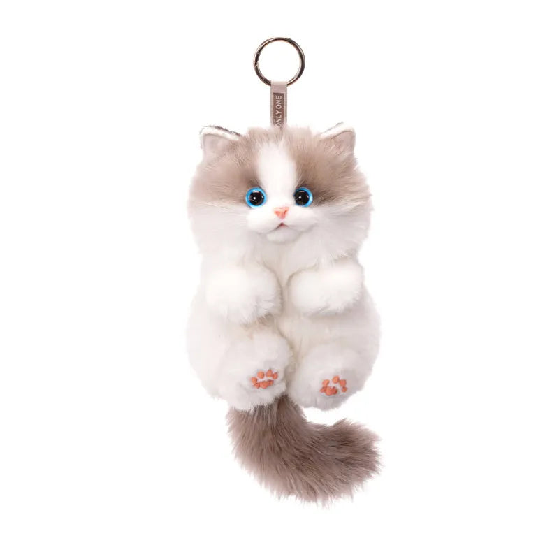 Ultra Fluffy Realistic Kitten Plush Keychain
