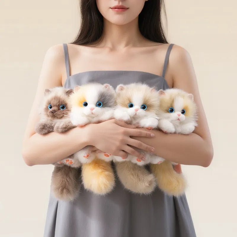 Ultra Fluffy Realistic Kitten Plush Keychain