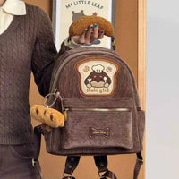 Chef Puppy Premium Corduroy Baguette Backpack