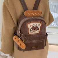 Chef Puppy Premium Corduroy Baguette Backpack