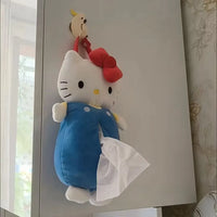 Sanrio Hello Kitty Overalls Plush Hanging Tissue Holder
