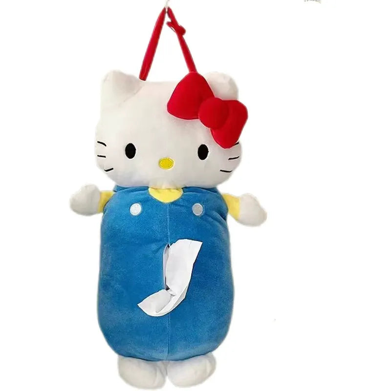 Sanrio Hello Kitty Overalls Plush Hanging Tissue Holder