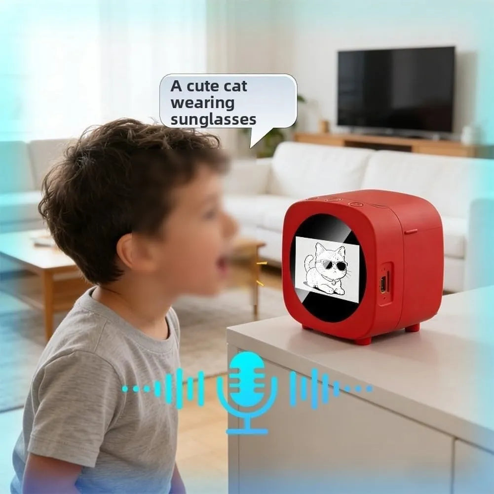 AI Voice Control Kids Thermal Drawing Printer