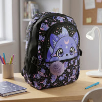 SMGL Celestial Cosmic Fox Plush Pom-Pom School Backpack