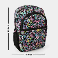 SMGL Graffiti Neon Hearts School Classic Backpack