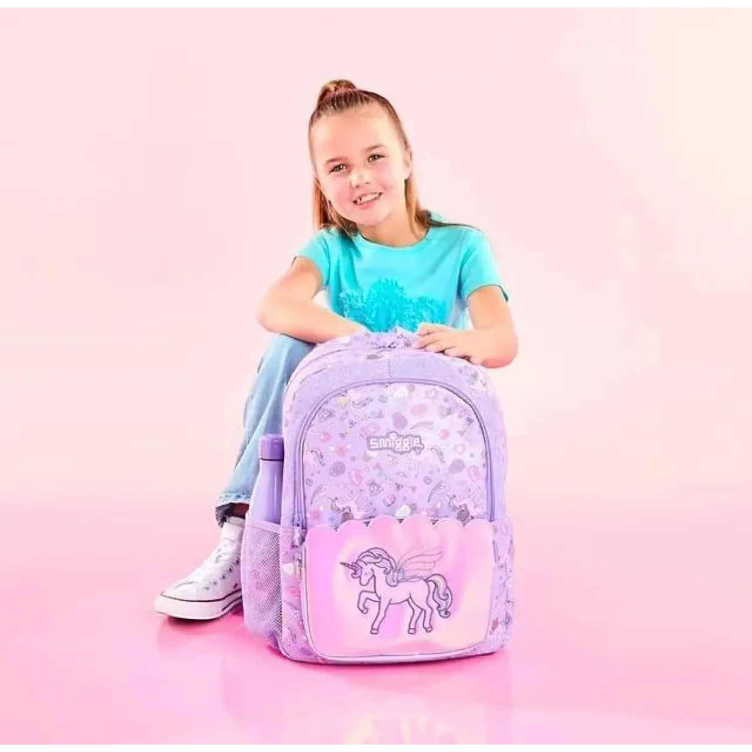 SMGL Unicorn Iridescent Scallop Classic School Backpack