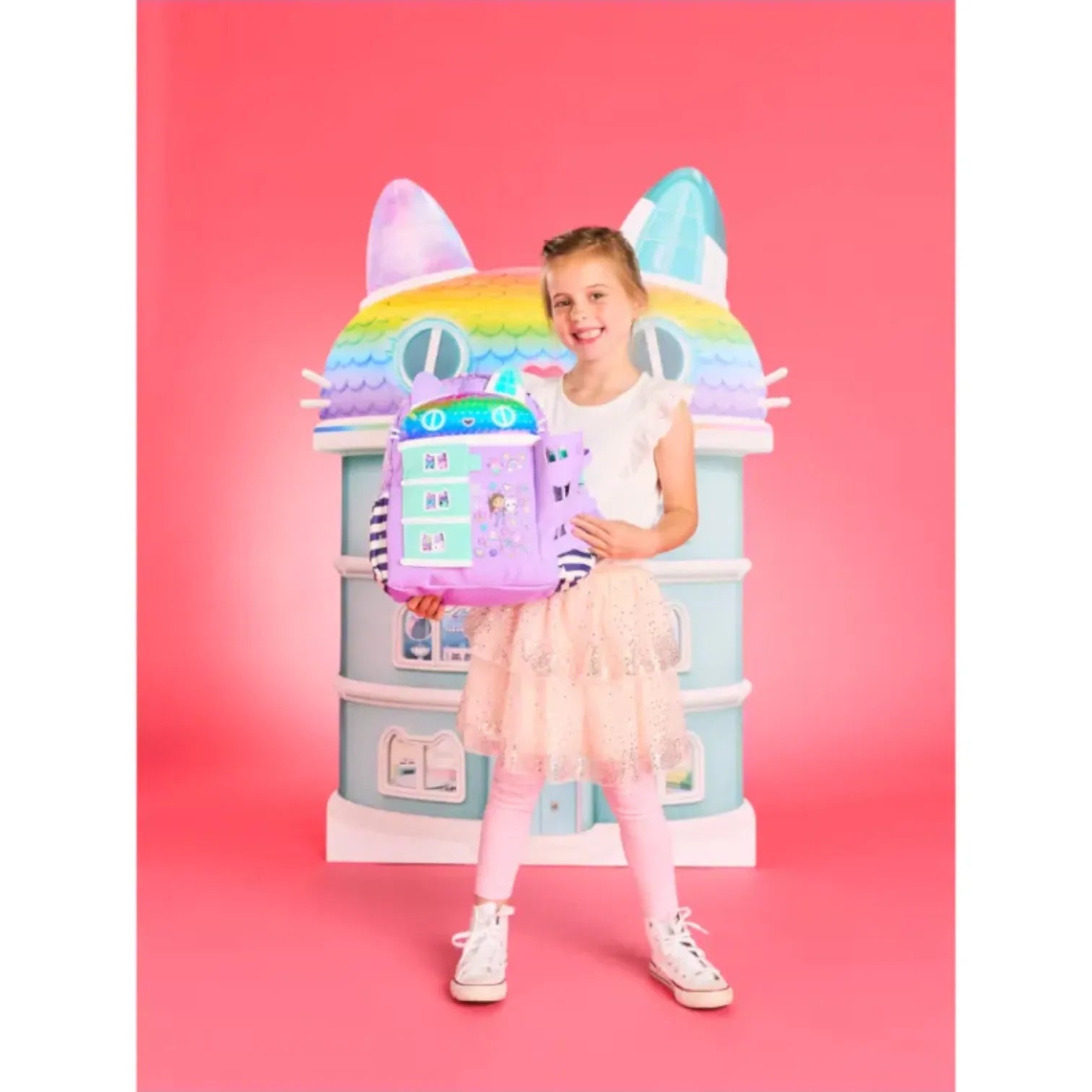 SMGL Gabby's Dollhouse Purrfect Cat House School Backpack