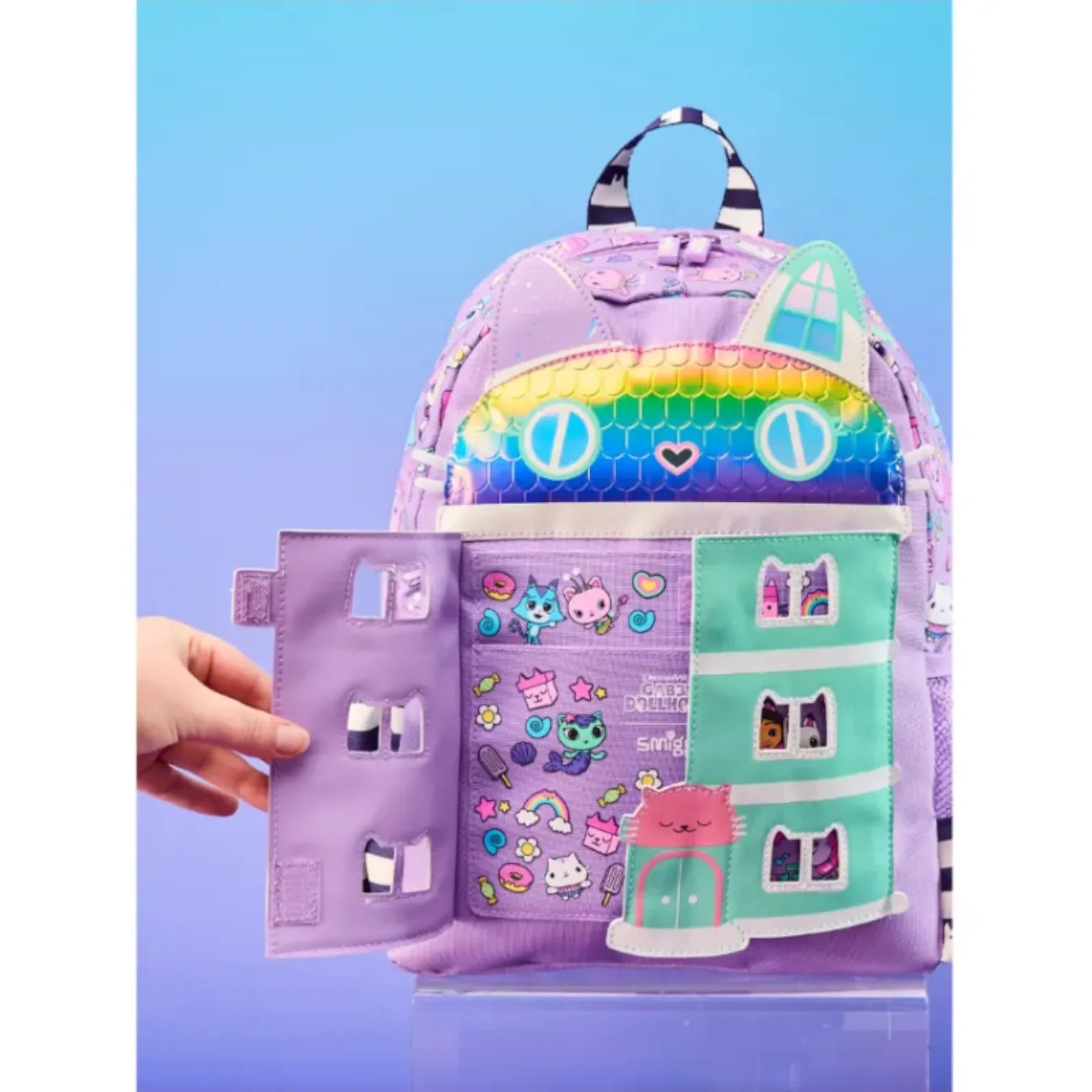 SMGL Gabby's Dollhouse Purrfect Cat House School Backpack