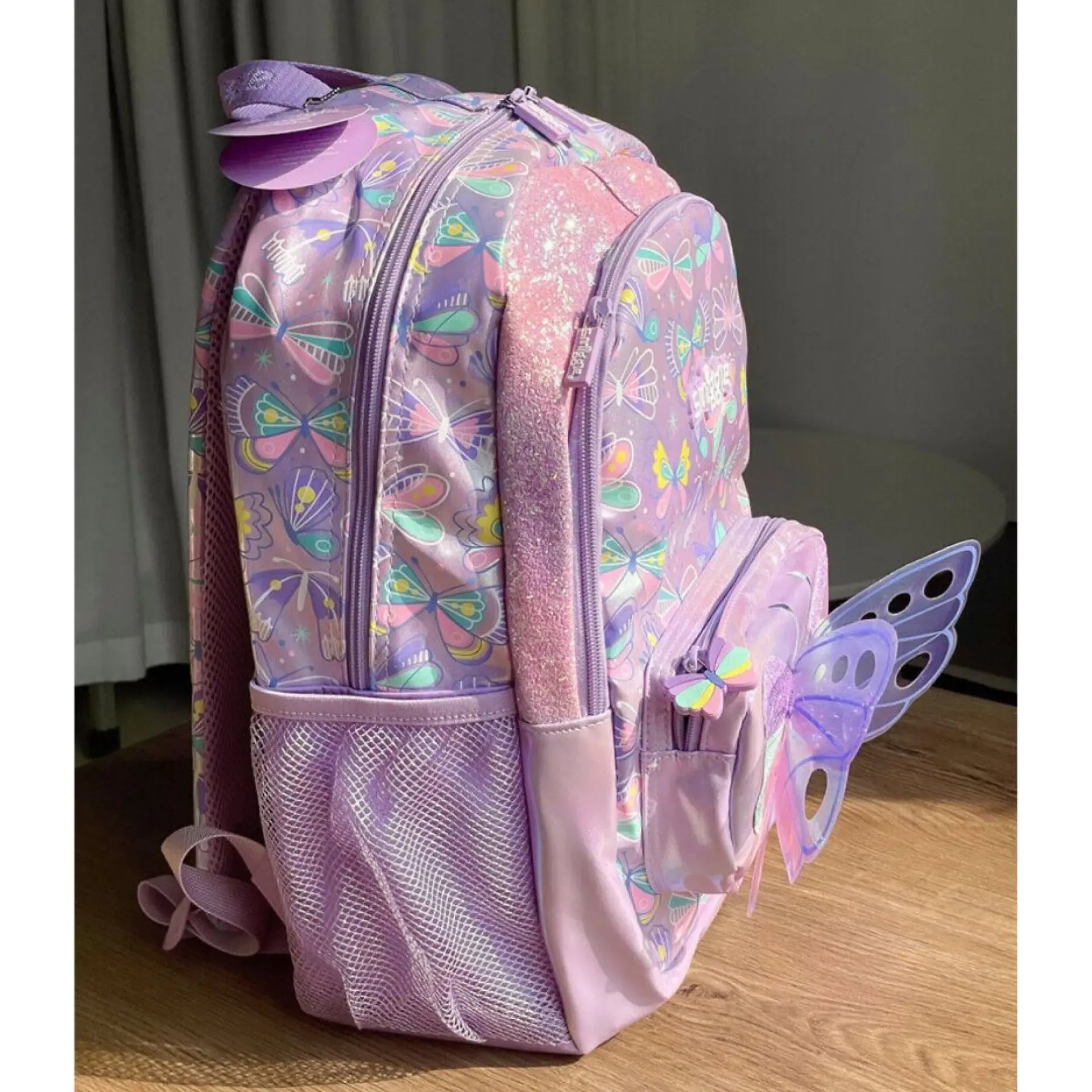 SMGL Iridescent Butterfly Shimmer Classic School Backpack