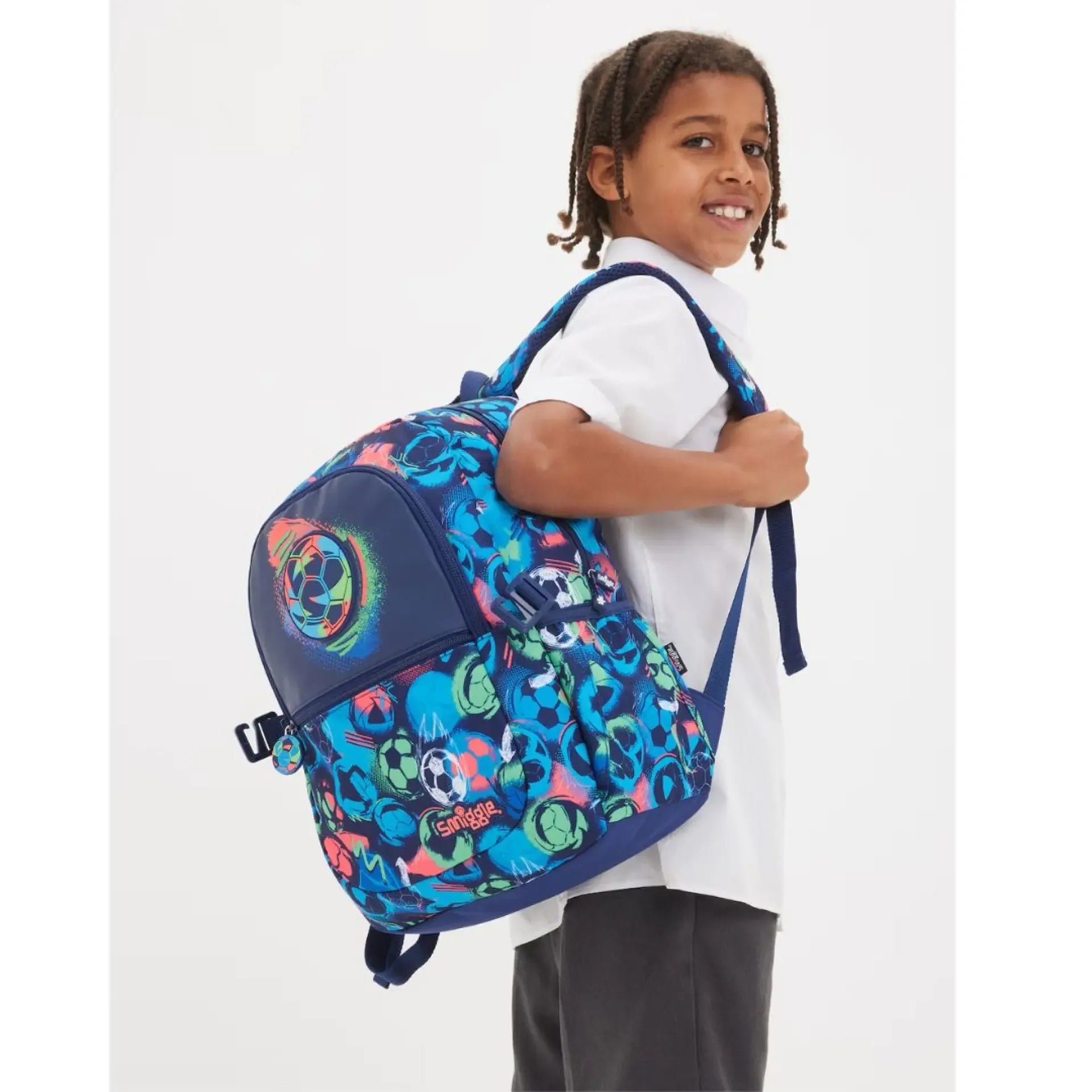 SMGL Football Kickoff Graphic Navy Classic School Backpack