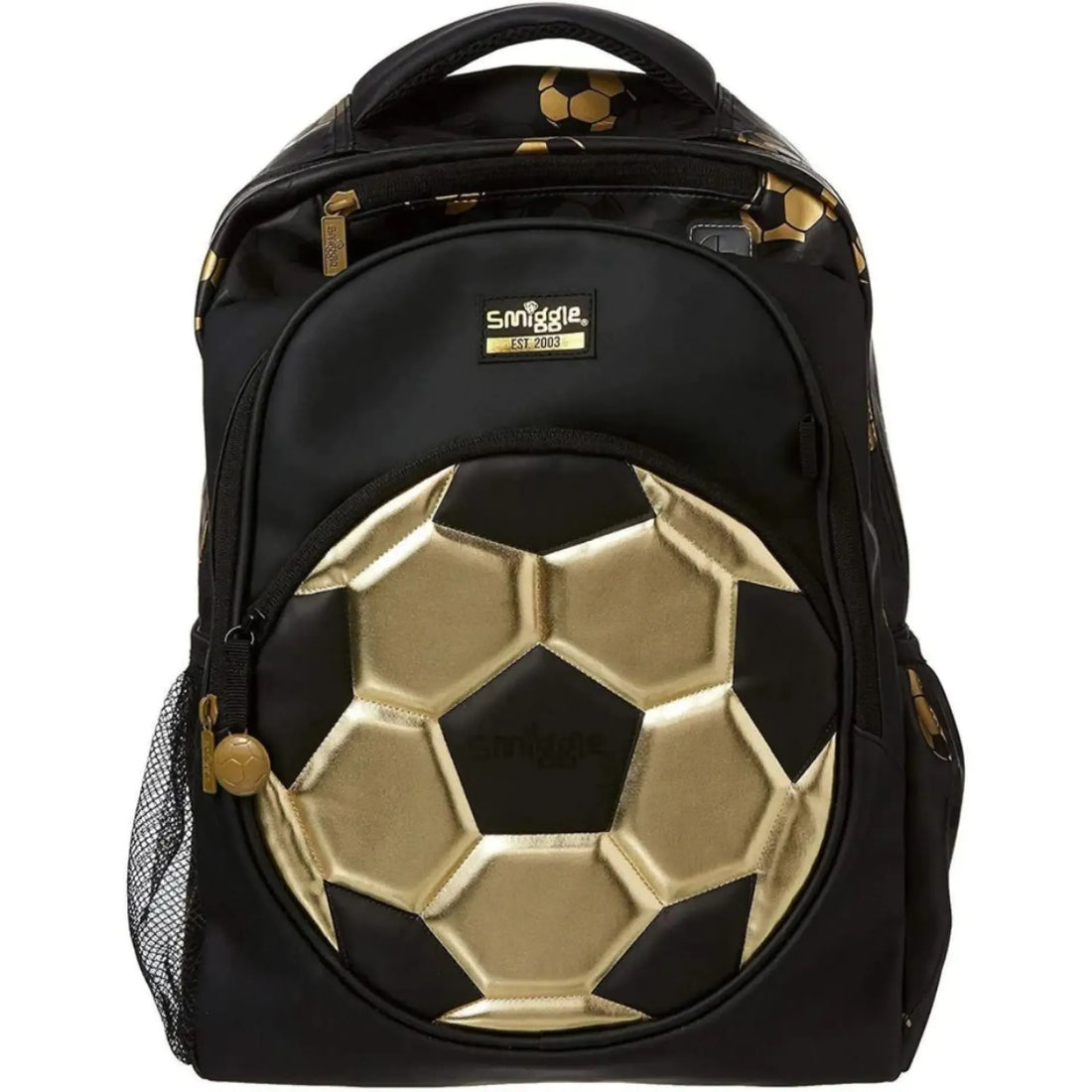 SMGL Metallic Gold Football Classic School Backpack