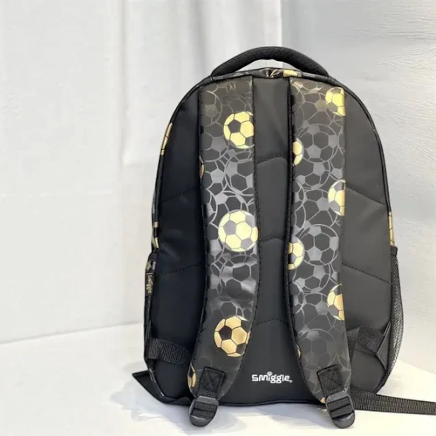 SMGL Metallic Gold Football Classic School Backpack