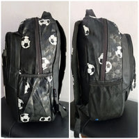 SMGL Black and White 3D Football Classic School Backpack