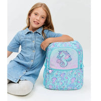 SMGL Seahorse Unicorn Aqua Classic School Backpack