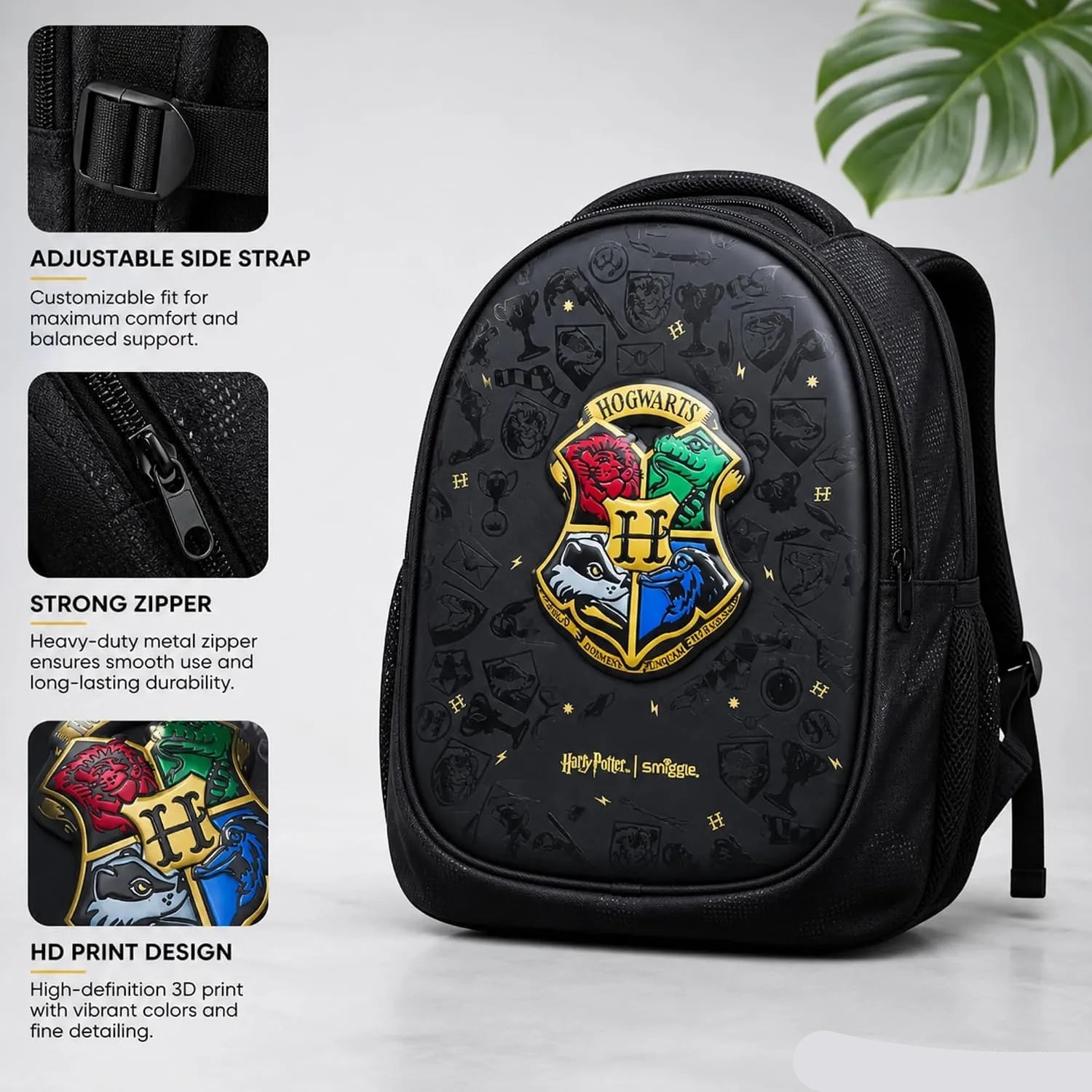 SMGL Harry Potter Hogwarts Crest Classic School Backpack