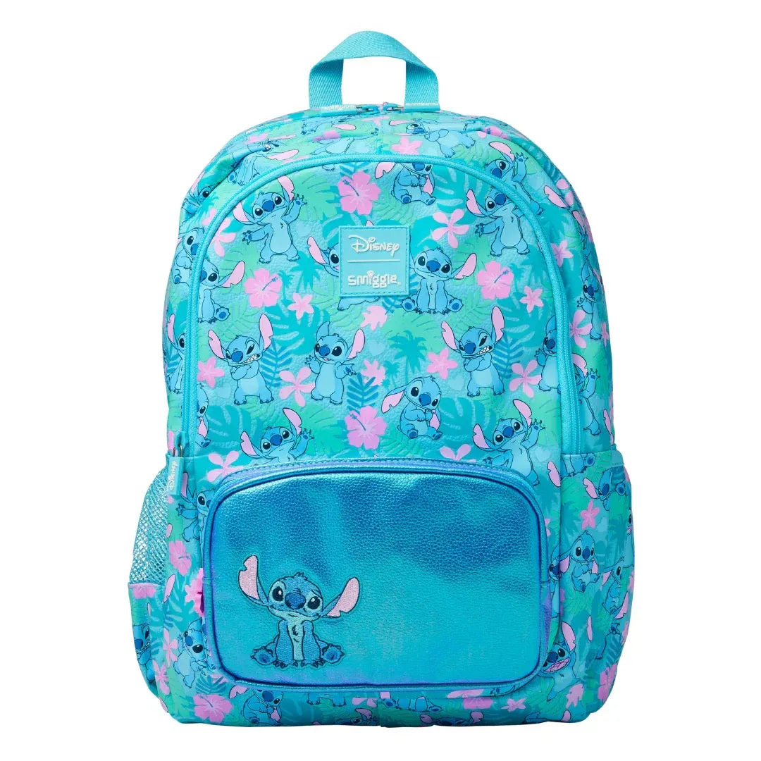 SMGL Stitch Hawaiian Tropical Blue Classic School Backpack